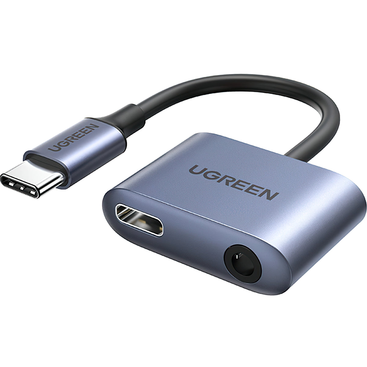 USB-C to 3.5mm / USB-C UGREEN CM231 Audio Adapter, Gray