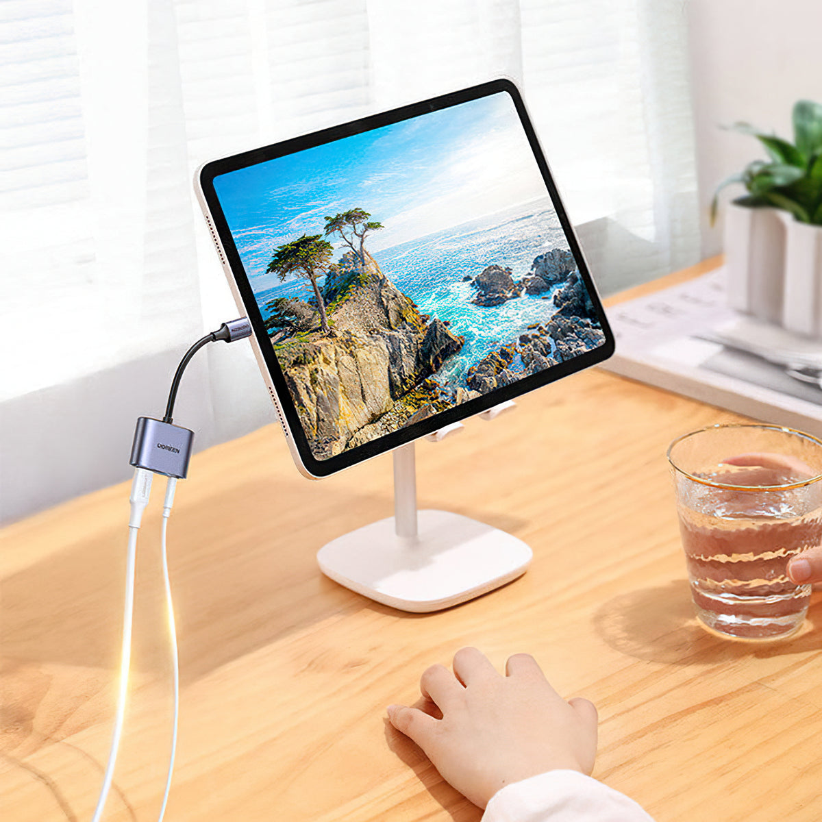 USB-C to 3.5mm / USB-C UGREEN CM231 Audio Adapter, Gray