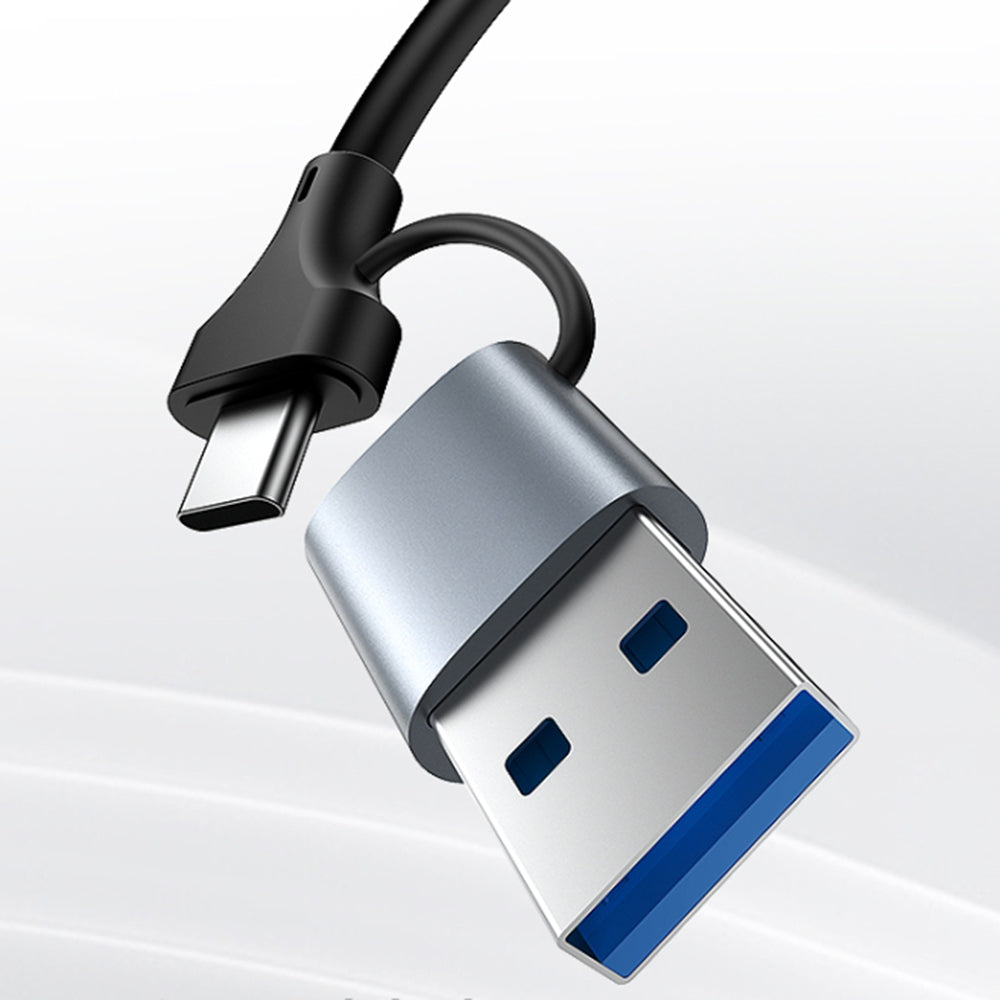 Yesido HB26 Network Card, RJ45, USB / USB-C, Gray