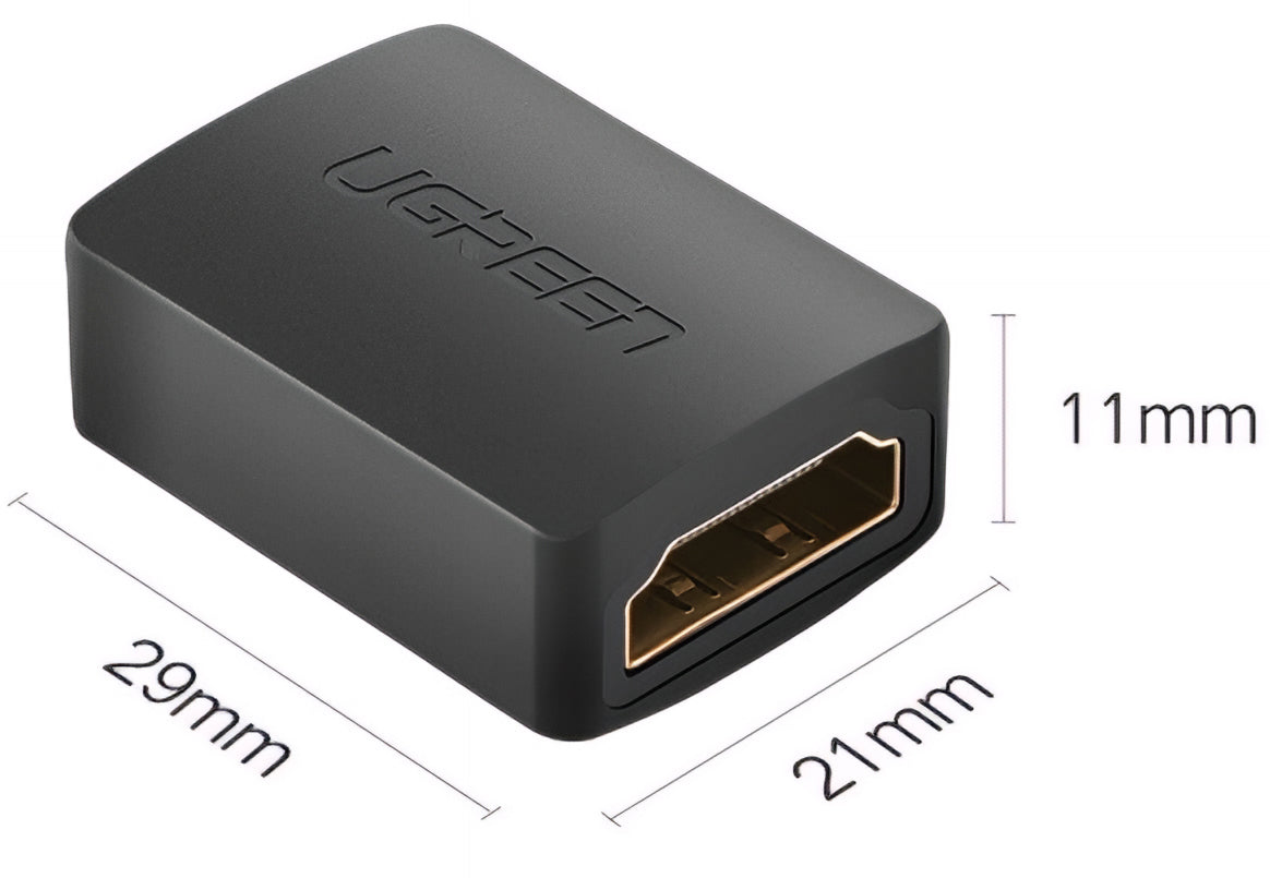 UGREEN HD112 Video Adapter, HDMI - HDMI, 4K, Black