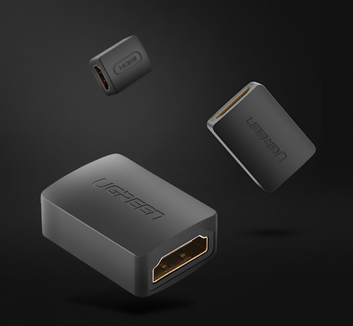 UGREEN HD112 Video Adapter, HDMI - HDMI, 4K, Black