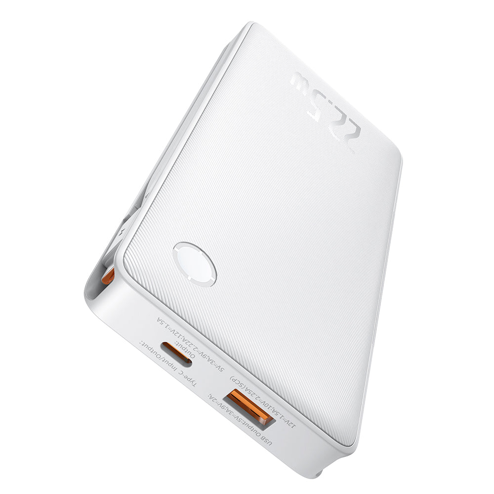 Baseus Airpow Lite External Battery, 10000mAh, 22.5W, QC + PD, 1 x Lightning - 1 x USB-A - 2 x USB-C, White P10067501213-00