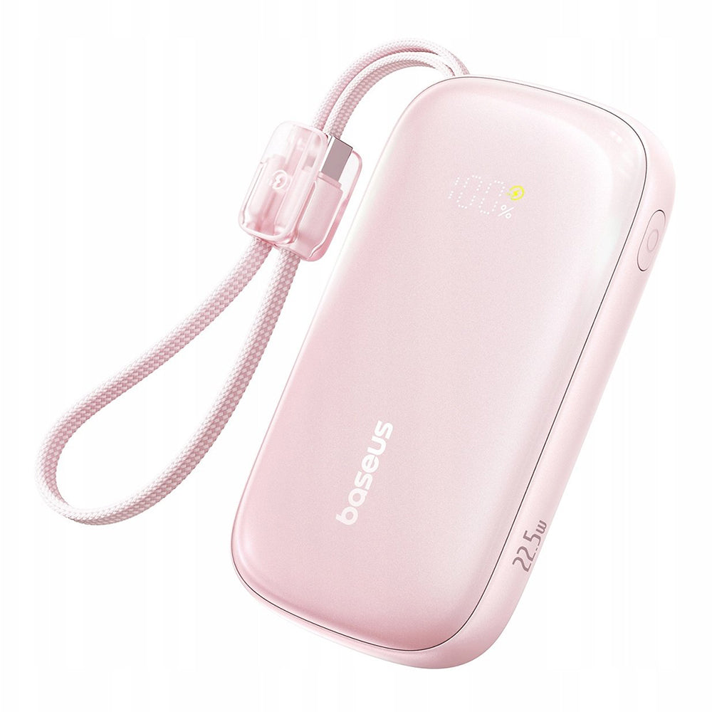 Baseus EnerFill FC21 Qpow 3 Ultra External Battery, 10000mAh, 22.5W, QC + PD, 1 x USB-A - 1 x USB-C, Pink E0027L02