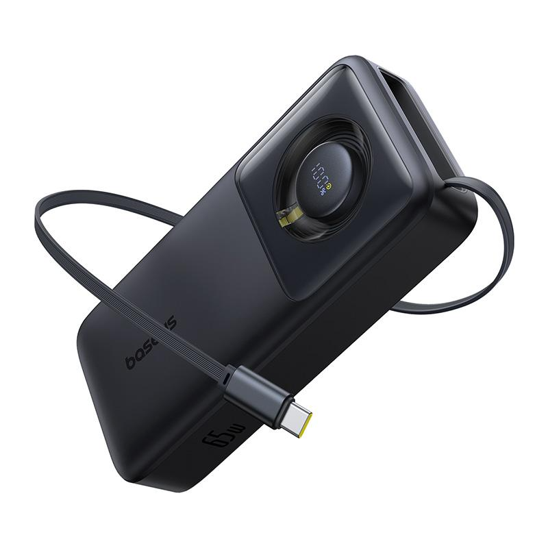 Baseus Free2Pull External Battery, 20000mAh, 65W, PD, 2 x USB-C, Black, Resealed P10073700123-00