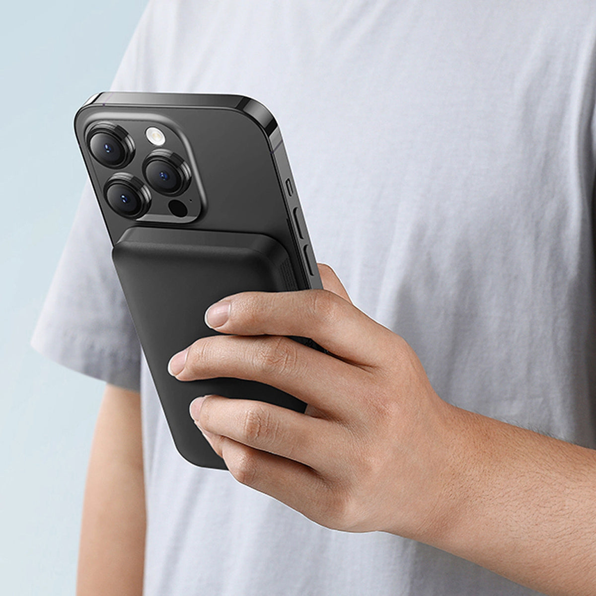 External Wireless Battery Baseus Magnetic Mini, 5000mAh, 20W, PD + FQI, 1 x QI - 1 x USB-C, Black P10022107113-00