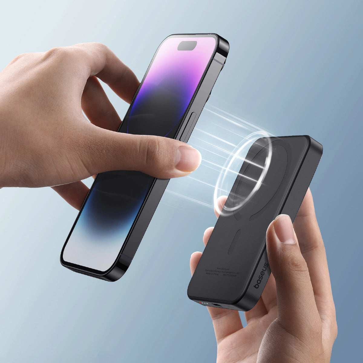 External Wireless Battery Baseus Magnetic Mini, 5000mAh, 20W, PD + FQI, 1 x QI - 1 x USB-C, Black P10022107113-00