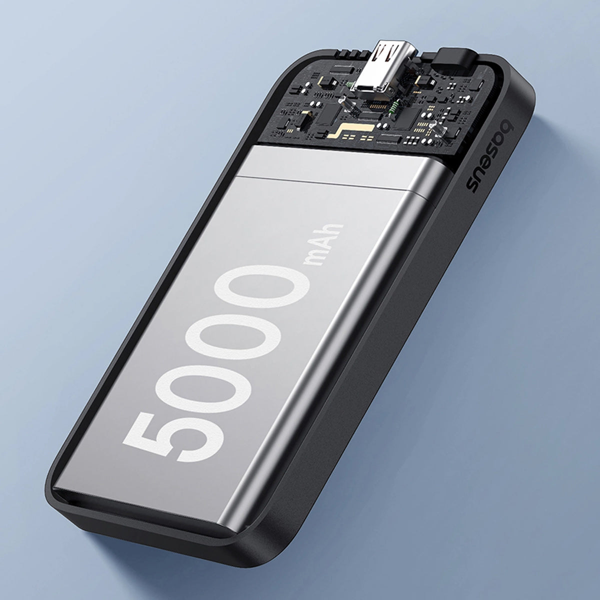 External Wireless Battery Baseus Magnetic Mini, 5000mAh, 20W, PD + FQI, 1 x QI - 1 x USB-C, Black P10022107113-00