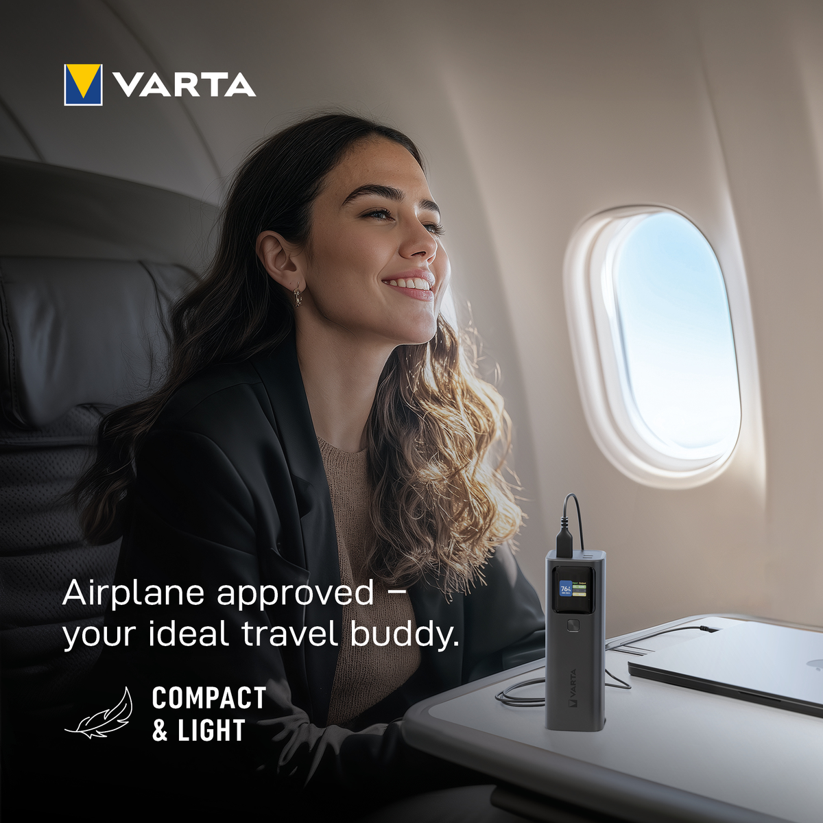 Varta High Speed External Battery, 27000mAh, 140W, QC + PD, 1 x USB-A - 2 x USB-C, Black