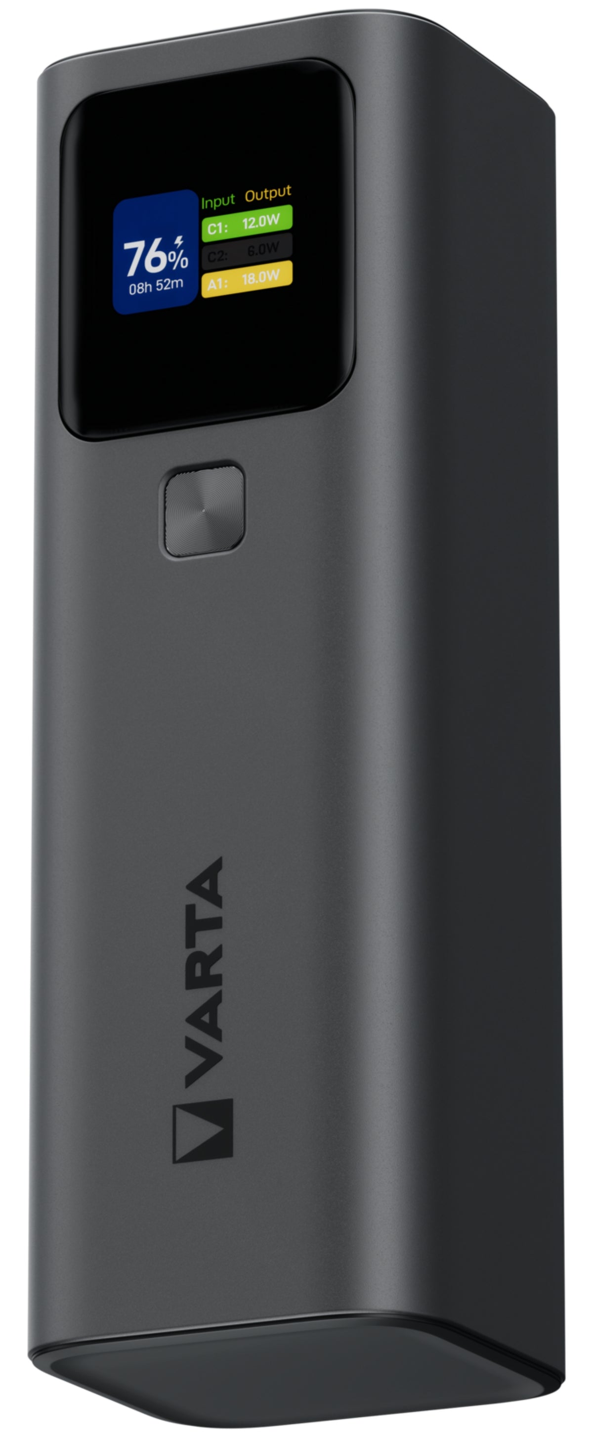 Varta High Speed External Battery, 27000mAh, 140W, QC + PD, 1 x USB-A - 2 x USB-C, Black