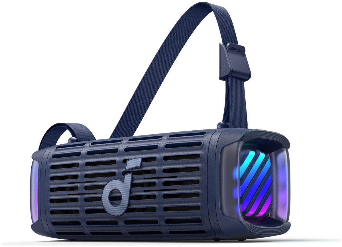 Anker SoundCore Boom 3i Portable Bluetooth Speaker, 50W, RGB, Waterproof, Blue D5100030