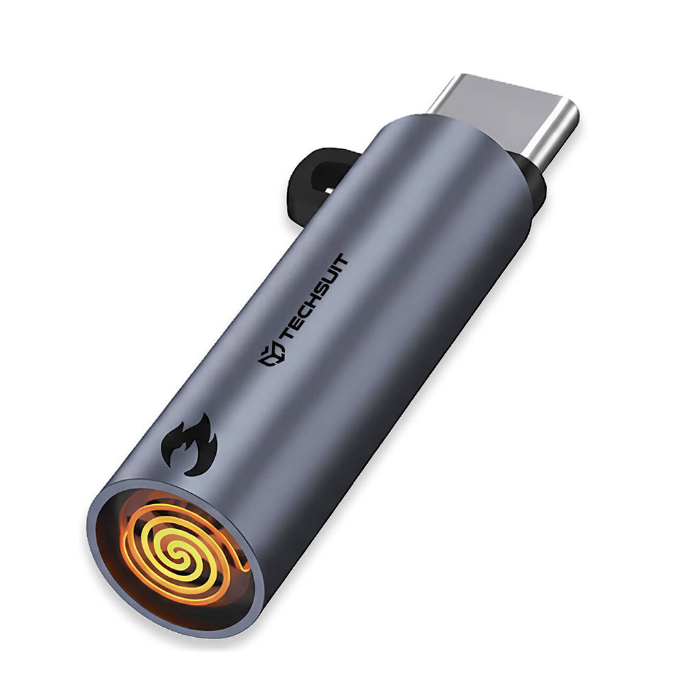 Techsuit SmokeX ML1 Electric Lighter, USB-C, Grey