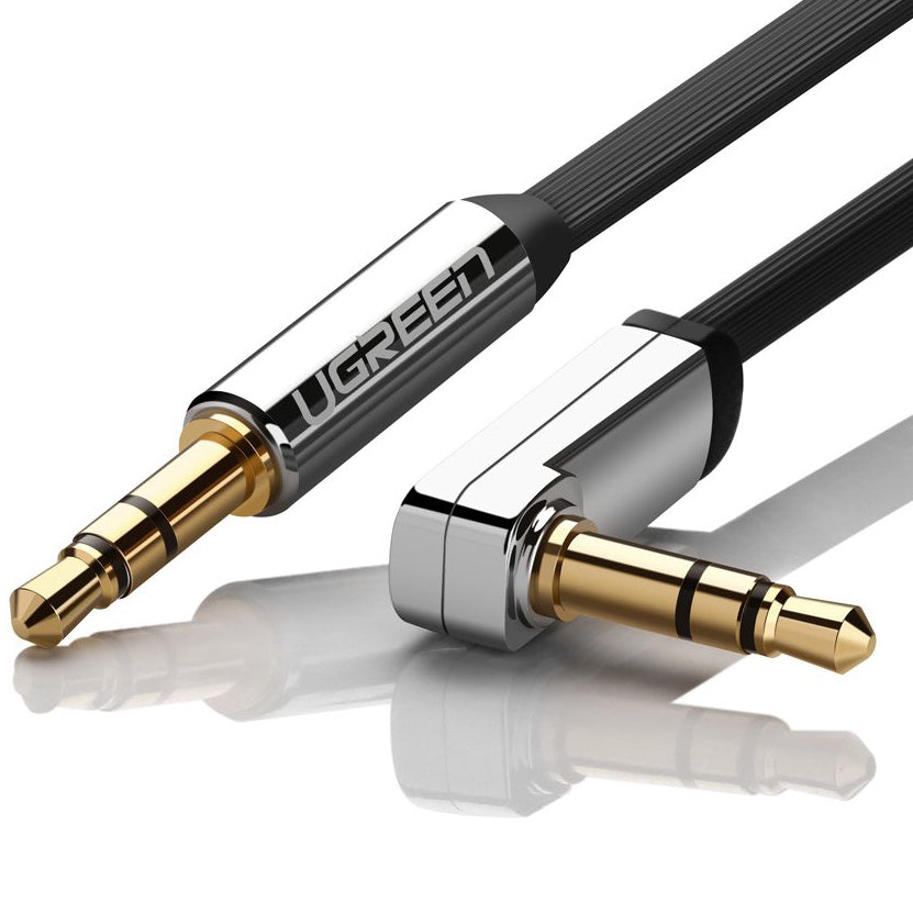 UGREEN AV112 Angled 3.5mm - 3.5mm Audio Cable, 1m, Black
