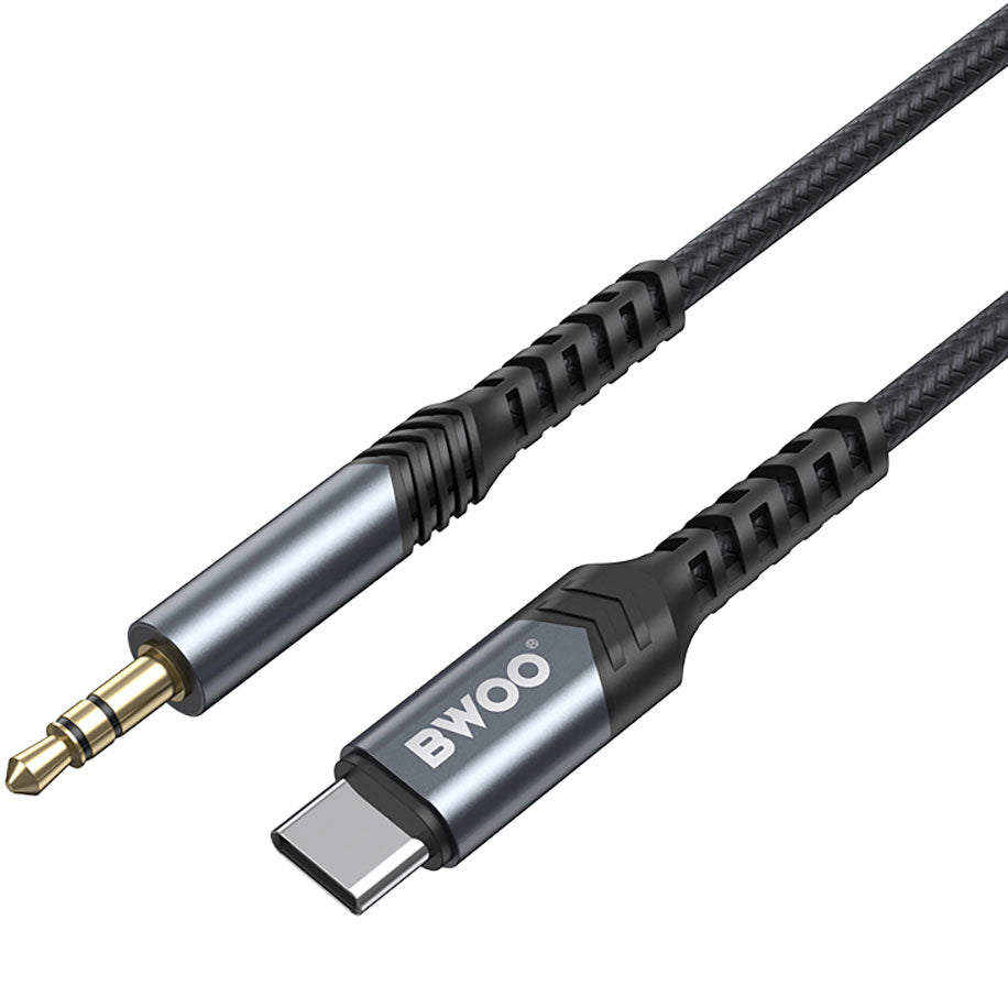 USB-C to 3.5mm Audio Cable BWOO BO-AUX066, 1.2m, Black