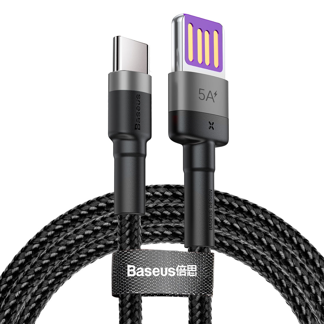 USB-A to USB-C Data and Charging Cable Baseus Cafule Special Edition, 40W, 1m, Gray CATKLF-PG1