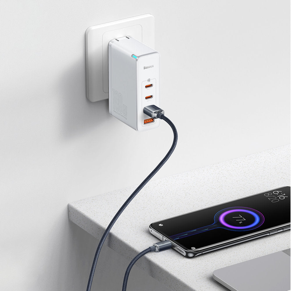 USB-A to USB-C Baseus Crystal Shine Series Data and Charging Cable, 100W, 2m, Black CAJY000501 CAJY000501