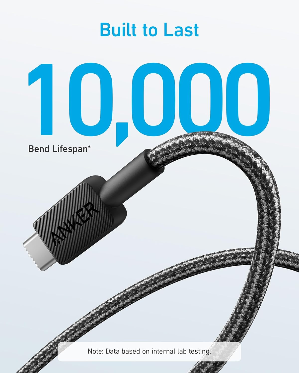 Anker 322 USB-A to USB-C Data and Charging Cable, 18W, 0.9m, Black A81H5G11