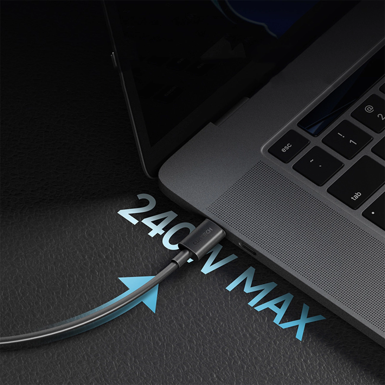 USB-C Data and Charging Cable - USB-C Cuktech, 240W, 1.5m, Black CKCTC615NCBK
