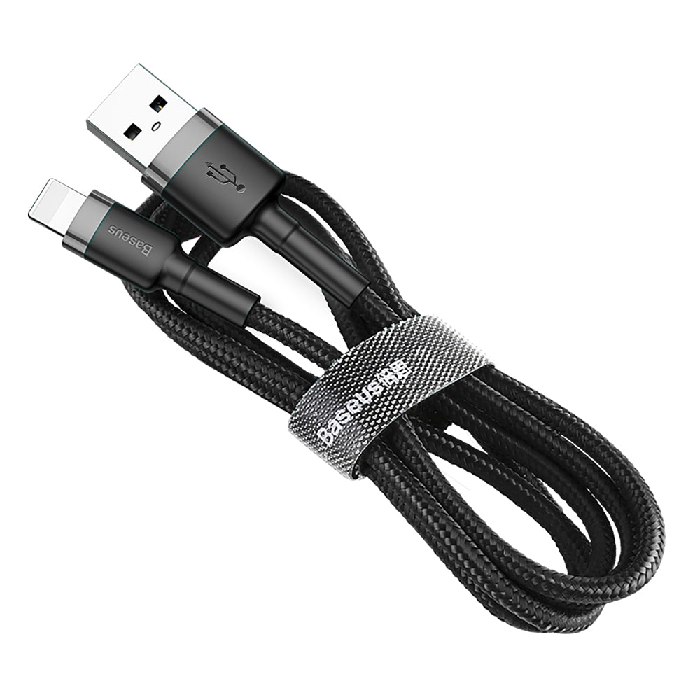Baseus Cafule USB-A to Lightning Data and Charging Cable, 18W, 2m, Gray CALKLF-CG1