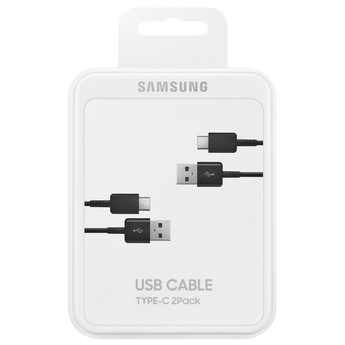 Samsung USB-A to USB-C Data and Charging Cable 2-Pack, 25W, 1.5m, Black EP-DG930MBEGWW