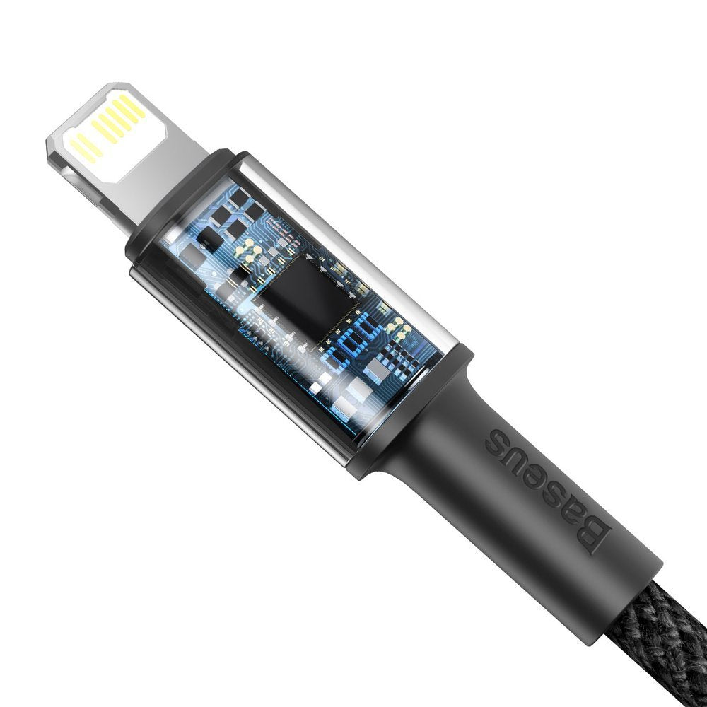 USB-C - Lightning Baseus High Density Braided Data and Charging Cable, 20W, 1m, Black CATLGD-01 CATLGD-01