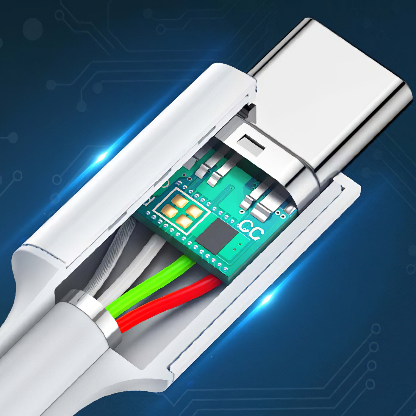USB-C to USB-C Data and Charging Cable UGREEN US264, 60W, 1.5m, White