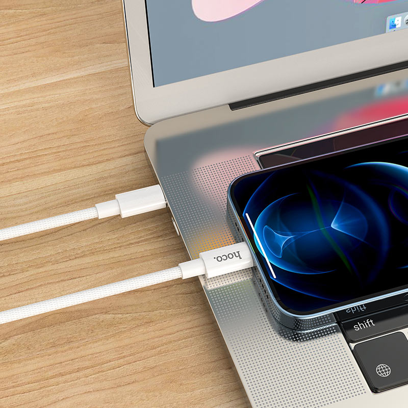 USB-C to Lightning Data and Charging Cable HOCO X56, 20W, 1m, White