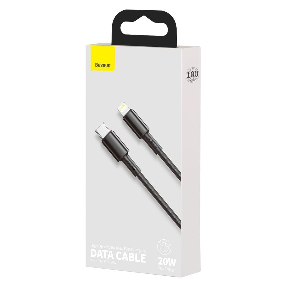 USB-C - Lightning Baseus High Density Braided Data and Charging Cable, 20W, 1m, Black CATLGD-01 CATLGD-01