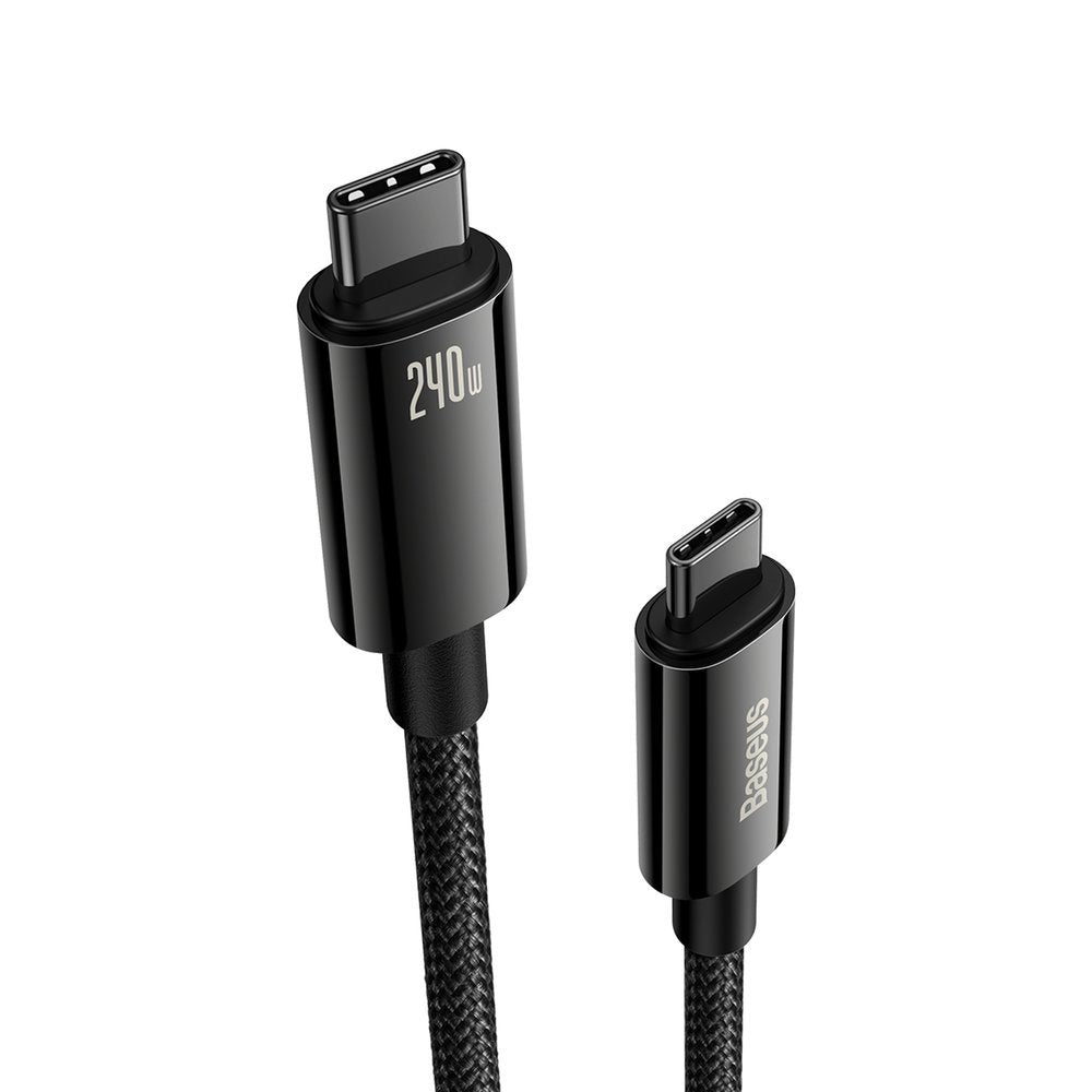 USB-C Data and Charging Cable - USB-C Baseus Tungsten Gold, 240W, 3m, Black CAWJ040201