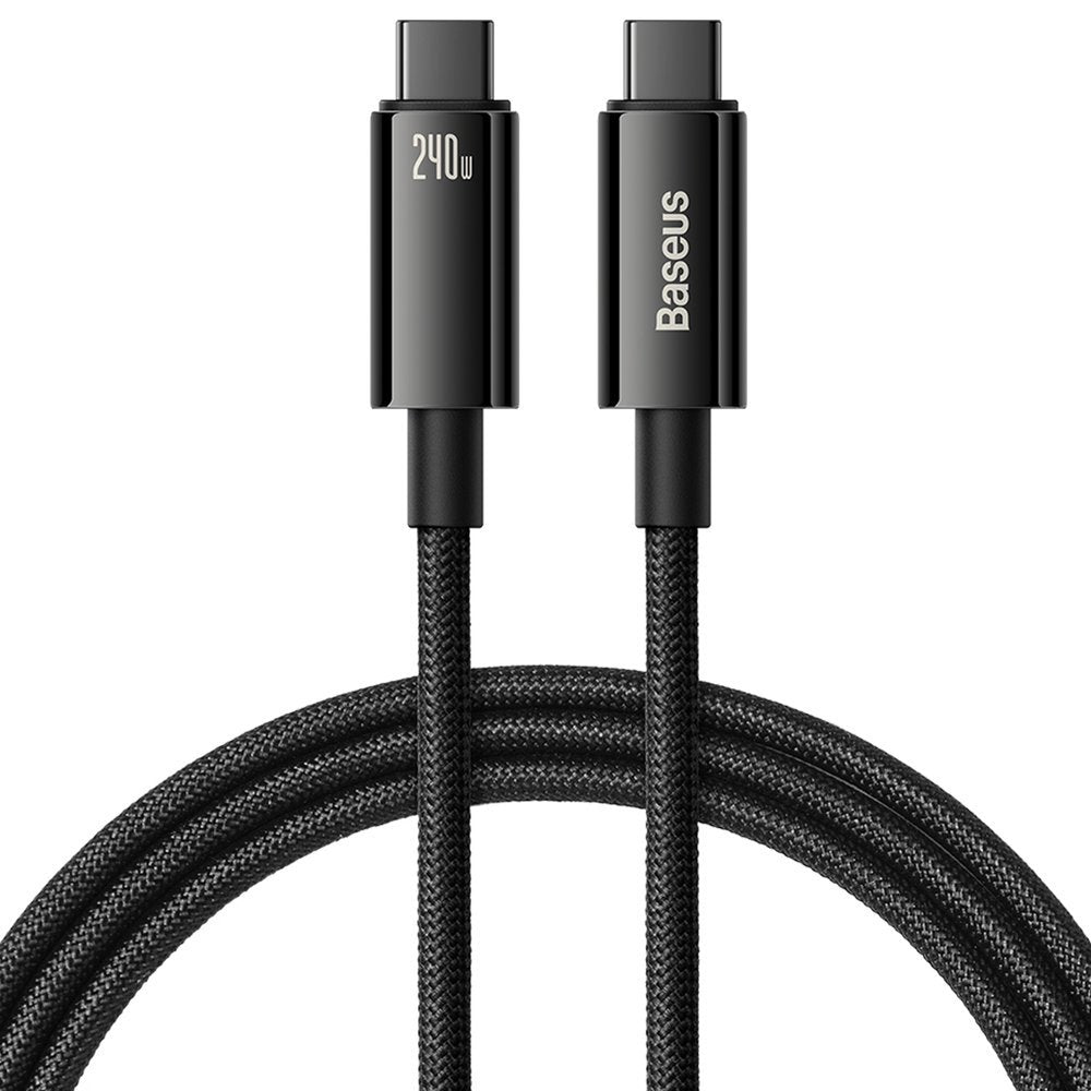 USB-C Data and Charging Cable - USB-C Baseus Tungsten Gold, 240W, 3m, Black CAWJ040201