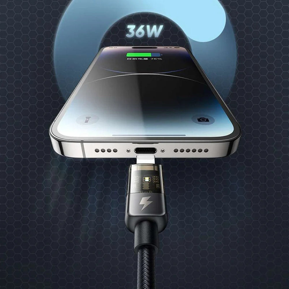 USB-A to Lightning McDodo CA-3140 Auto Power Off Data and Charging Cable, 18W, 1.2m, Black