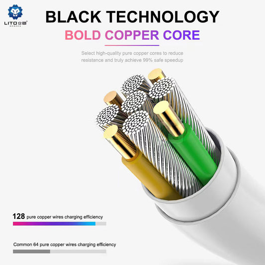 USB-C Data and Charging Cable - USB-C Lito, 18W, 2m, White