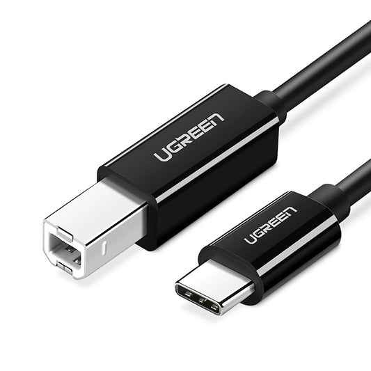Printer cable UGREEN US241, USB-C - USB-B, 1m, Black