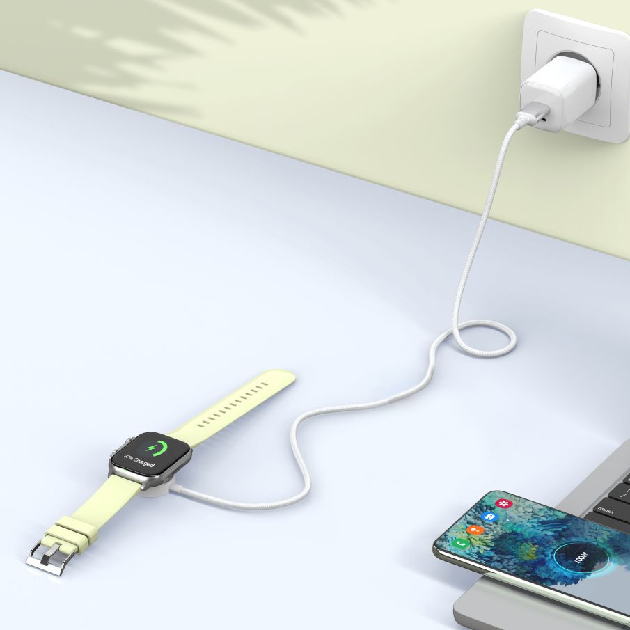 Tech-Protect MC02 Ultraboost C Wireless Charger for Apple Watch Series, USB-C, White