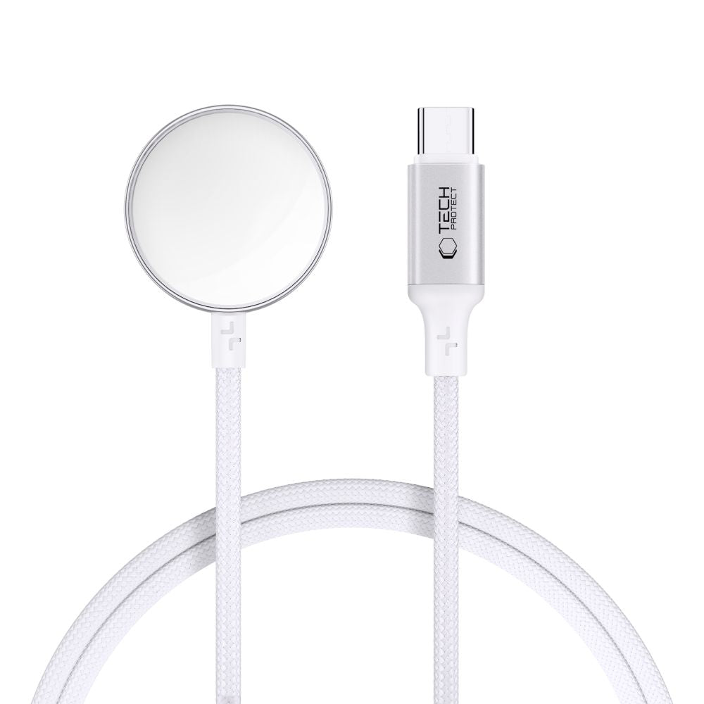 Tech-Protect MC02 Ultraboost C Wireless Charger for Apple Watch Series, USB-C, White