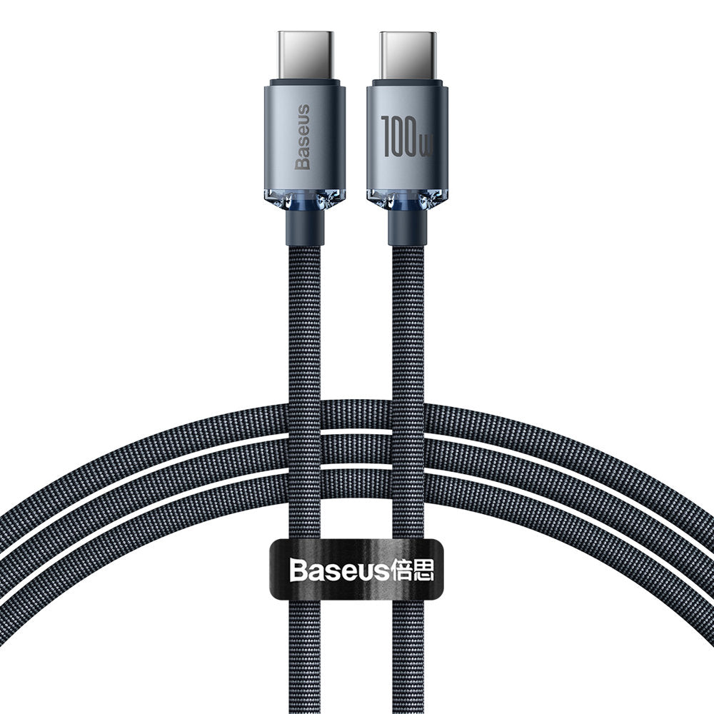 USB-C Data and Charging Cable - USB-C Baseus Crystal Shine Series, 100W, 1.2m, Black CAJY000601