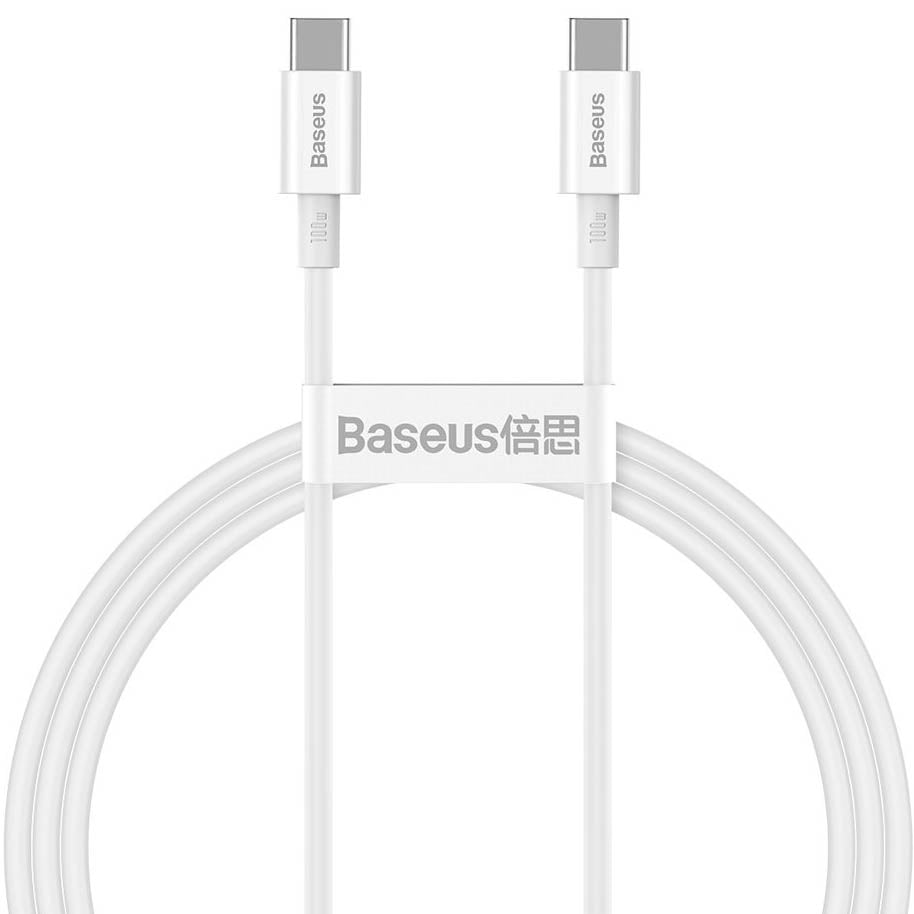 USB-C Data and Charging Cable - USB-C Baseus Superior Series, 100W, 1m, White CATYS-B02