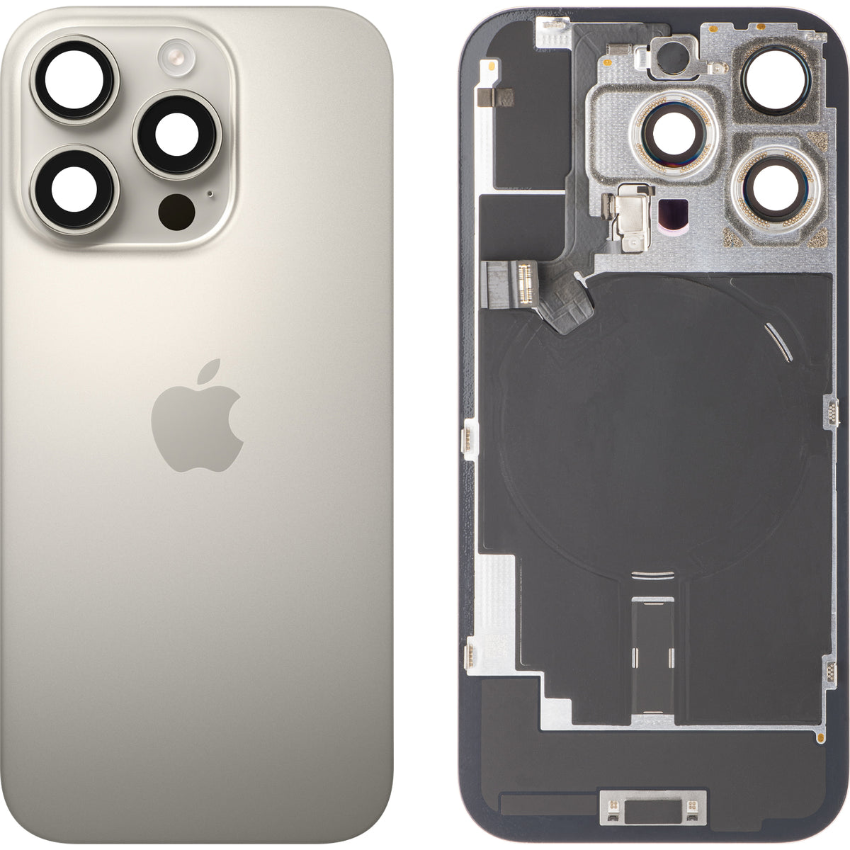 Apple iPhone 16 Pro Battery Cover, Beige (Natural Titanium), Premium Swap