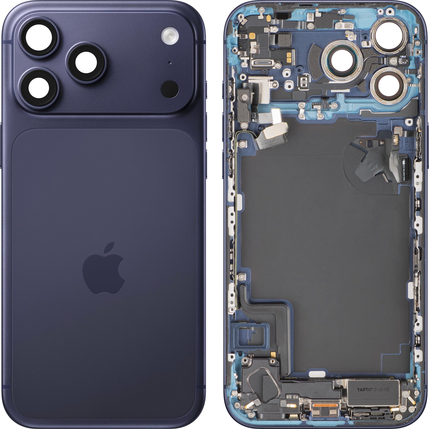 Apple iPhone 17 Pro Max Battery Cover, With Middle Case, Full Parts, Deep Blue, Swap