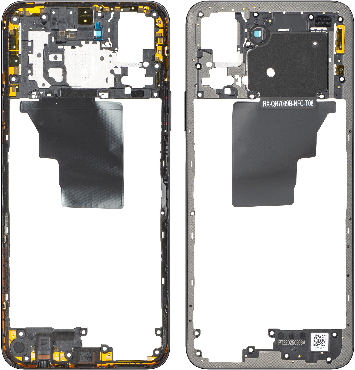 Honor X7c 5G / 200 Smart Middle Case, Black (Midnight Black), Service Pack 9707ABNA