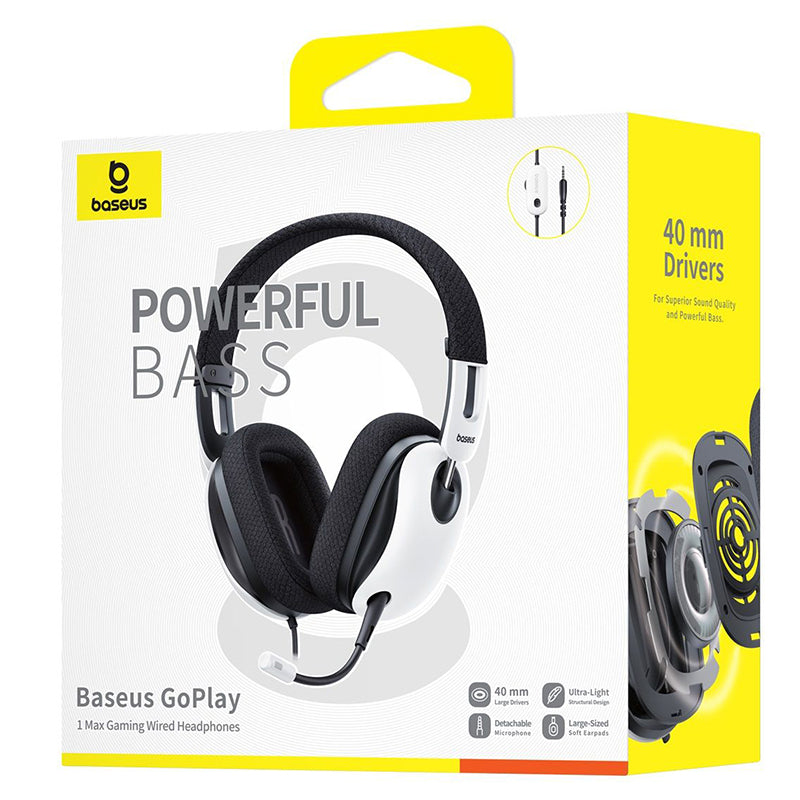 Baseus GoPlay 1 Max 3.5mm Gaming Headphones, White A00181002213-00