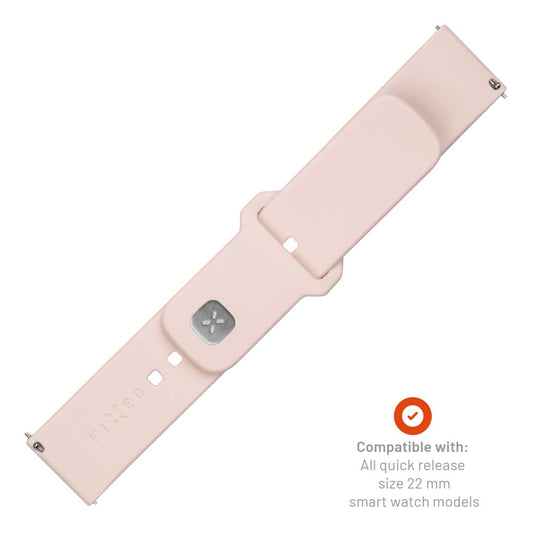 Fixed Silicone Sporty Strap for Huawei Watch / Xiaomi Watch Series, 22mm, Pink