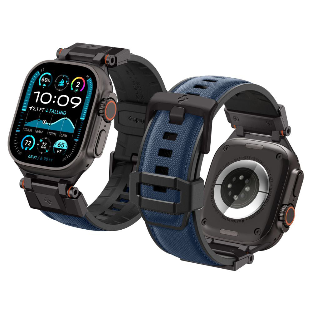 Spigen DuraPro Armor Strap for Apple Watch 49mm / 46mm / 45mm / 44mm / 42mm Series, Navy Blue AMP09103