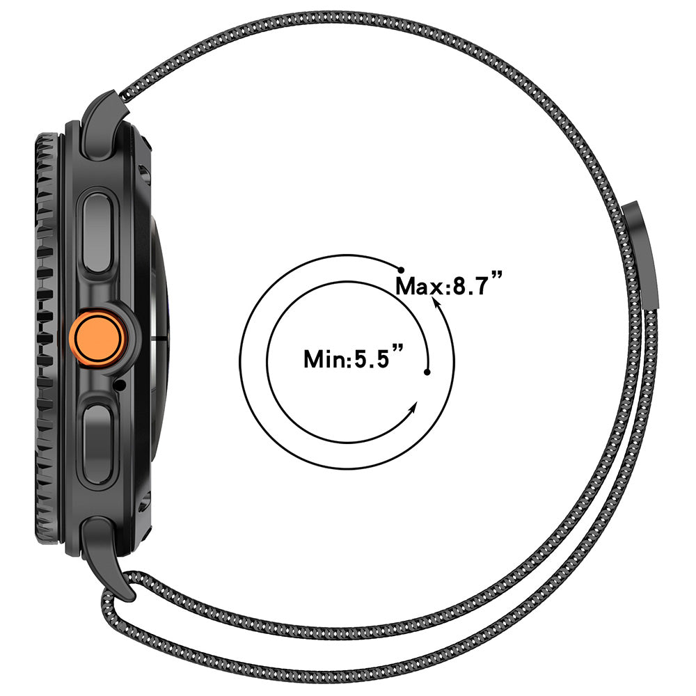 Techsuit W009 Strap for Samsung Galaxy Watch8 / Watch8 Classic Series, Black