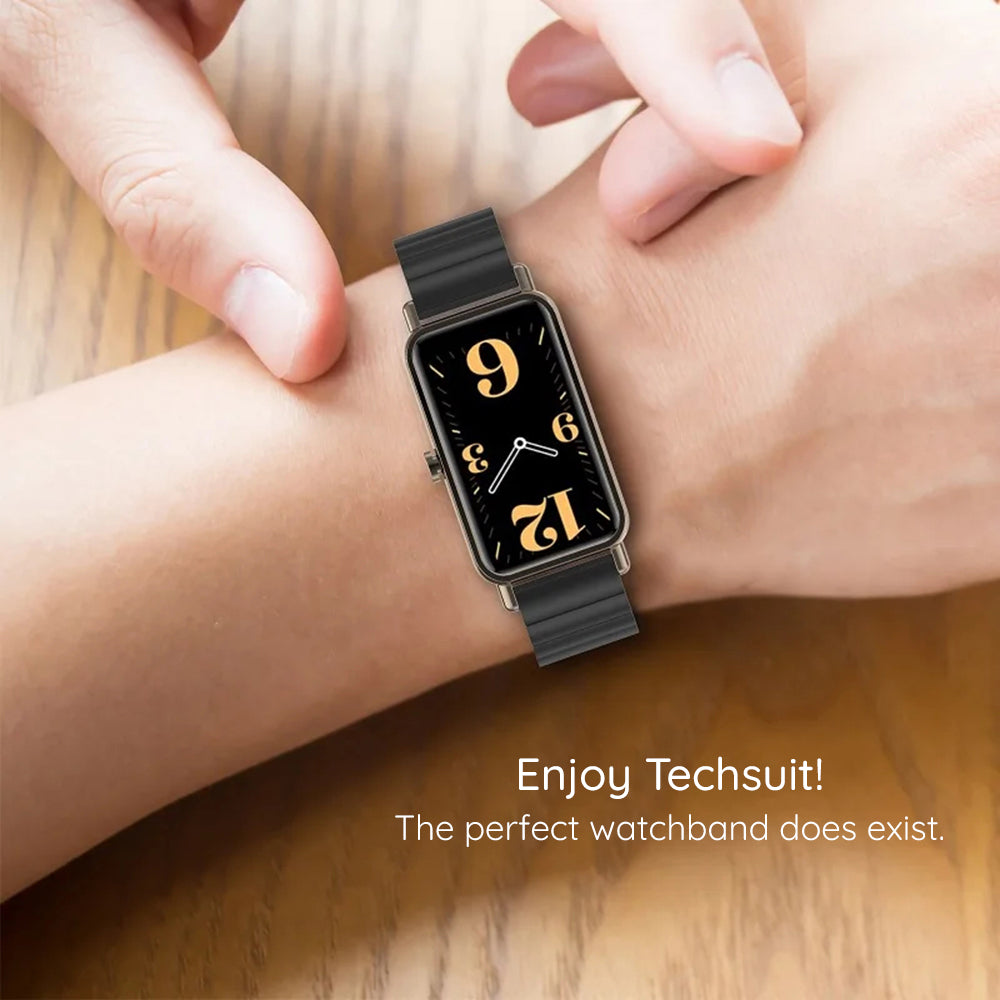 Techsuit W012 Strap for Apple Watch 49mm / 46mm / 45mm / 44mm / 42mm Series, Black