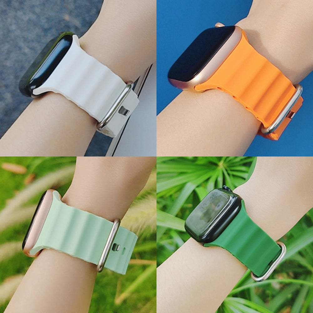 Techsuit W038 Strap for Apple Watch 42mm / 41mm / 40mm / 38mm Series, Dark Blue