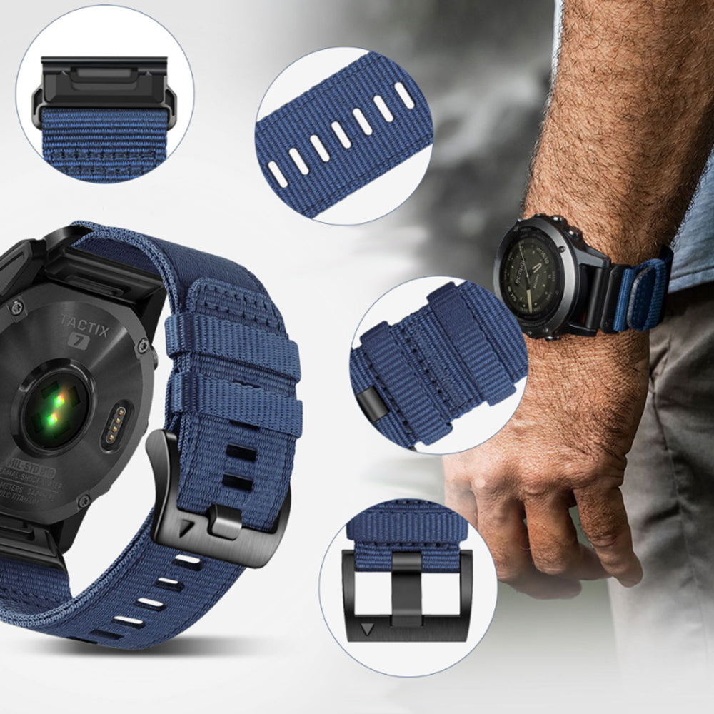 Techsuit W070 Strap for Garmin Watch Fenix Series, 26mm, Dark Green