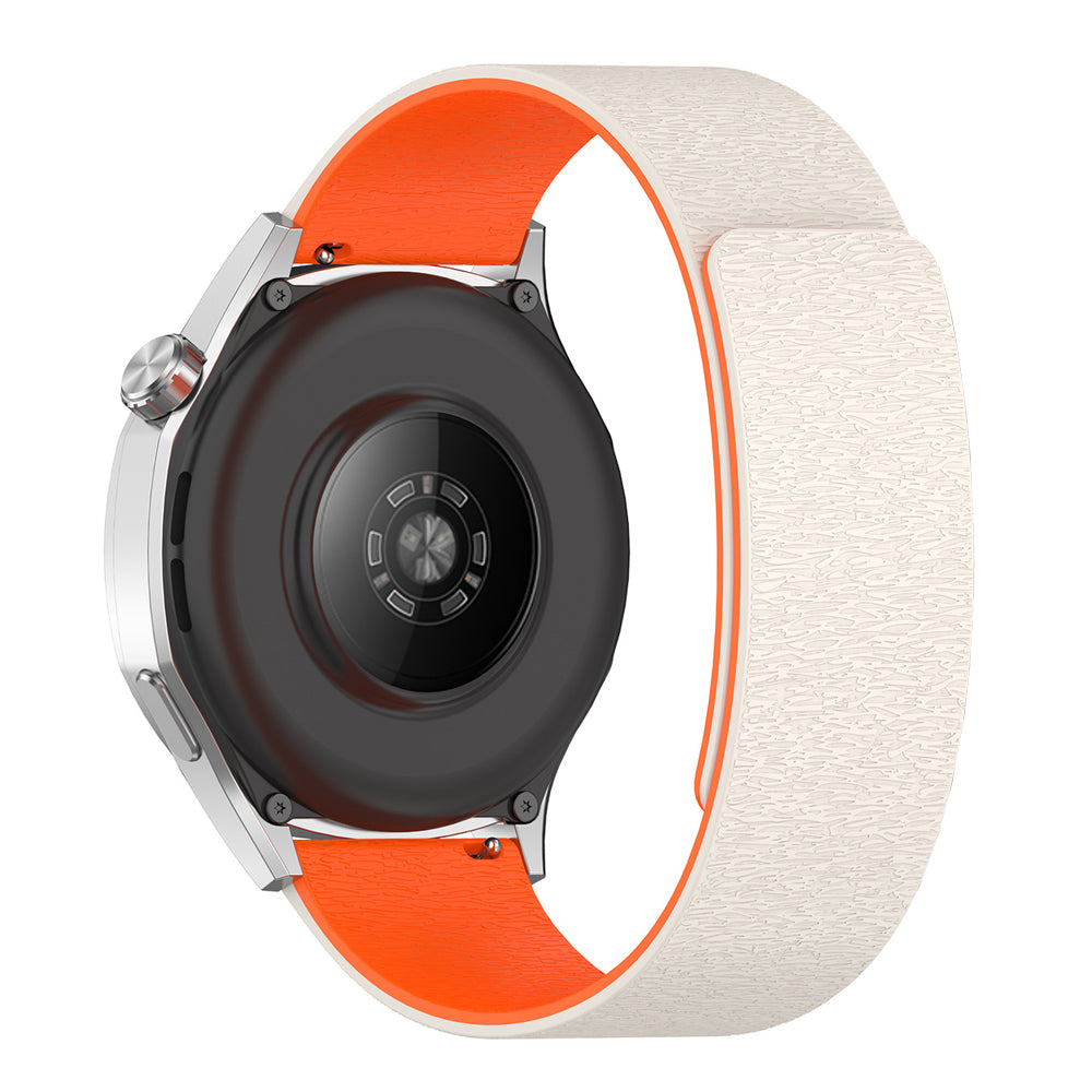 Techsuit W074 Strap for Samsung Galaxy Watch Series, 20mm, Gray Orange