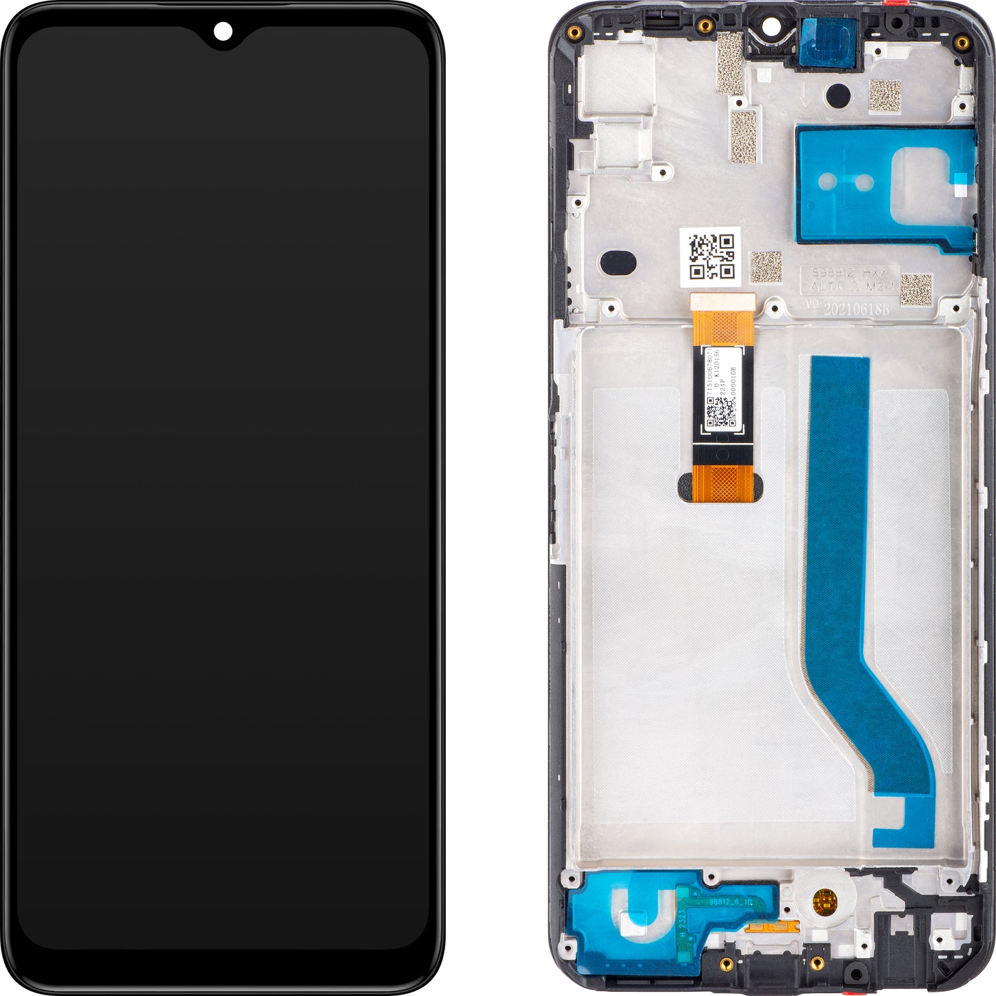 Motorola Moto Moto G50 5G Touchscreen Display, with Frame, Black, Service Pack 5D68C18927