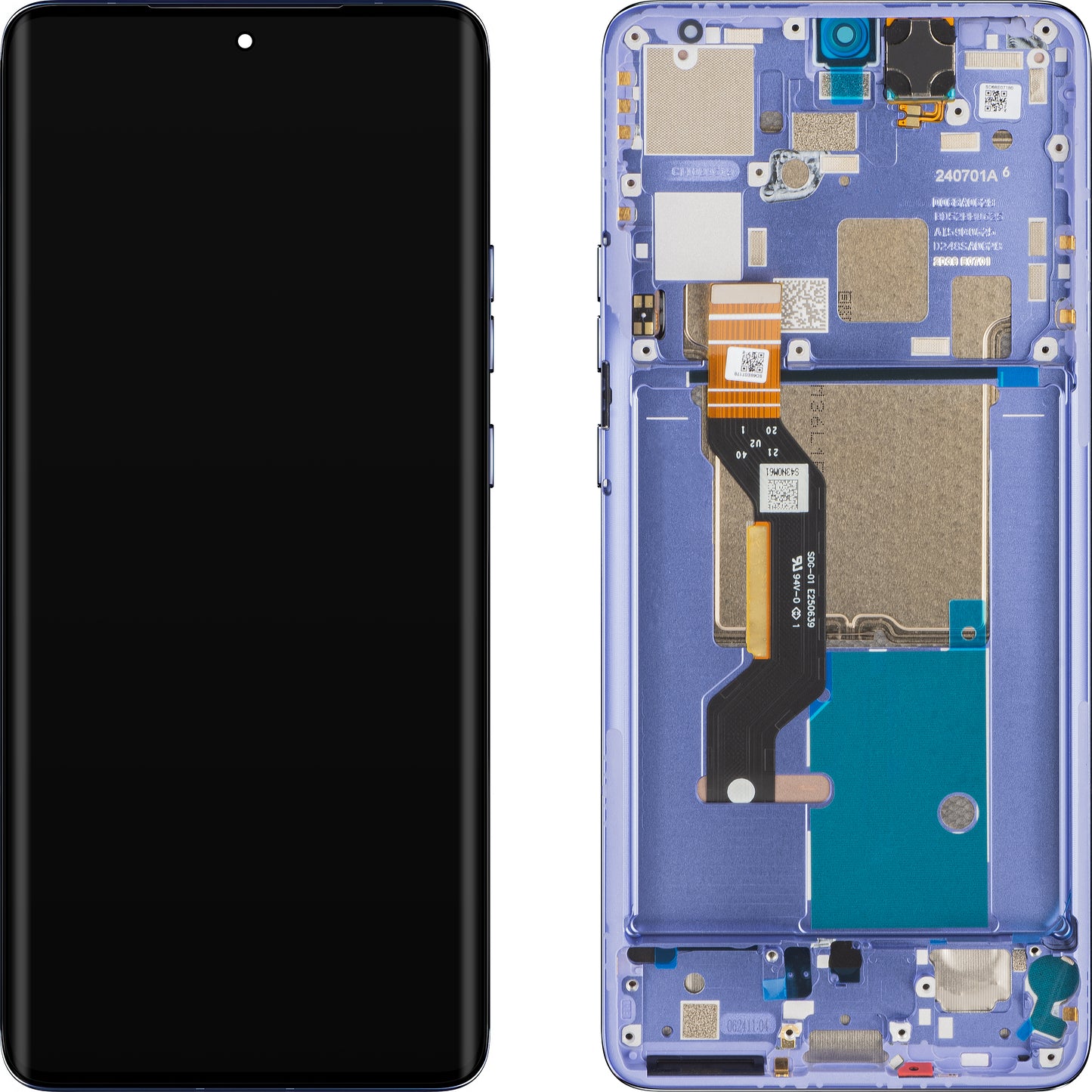 Touchscreen Display Motorola Edge 50 Pro, with Frame, Purple (Luxe Lavender), Service Pack 5D68C24093