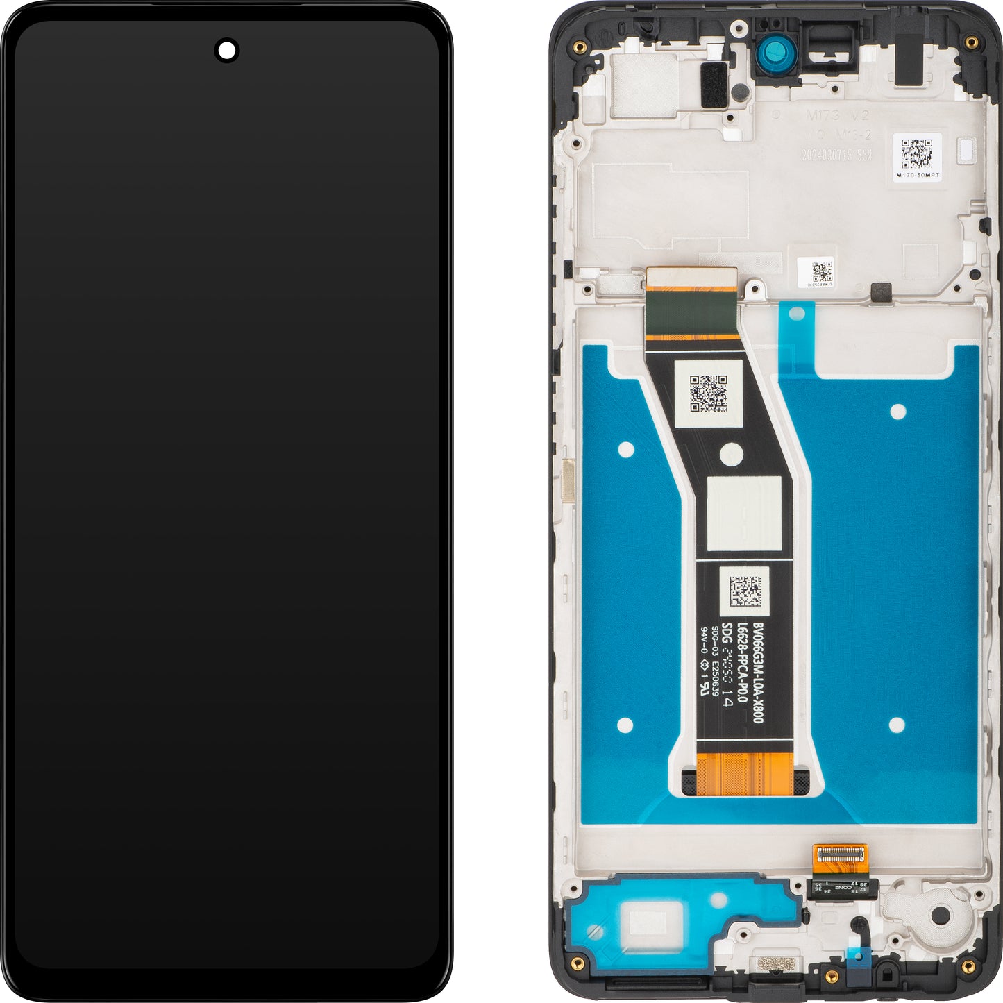 Touchscreen Display Motorola Moto G04s, with Frame, Black, Service Pack 5D68C24245